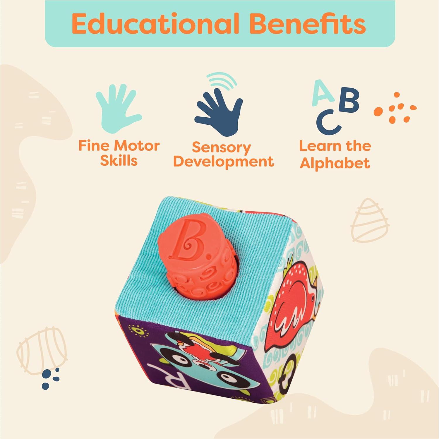 Bloques de Construcción de Tela B. toys - ABC Suaves 6 Piezas