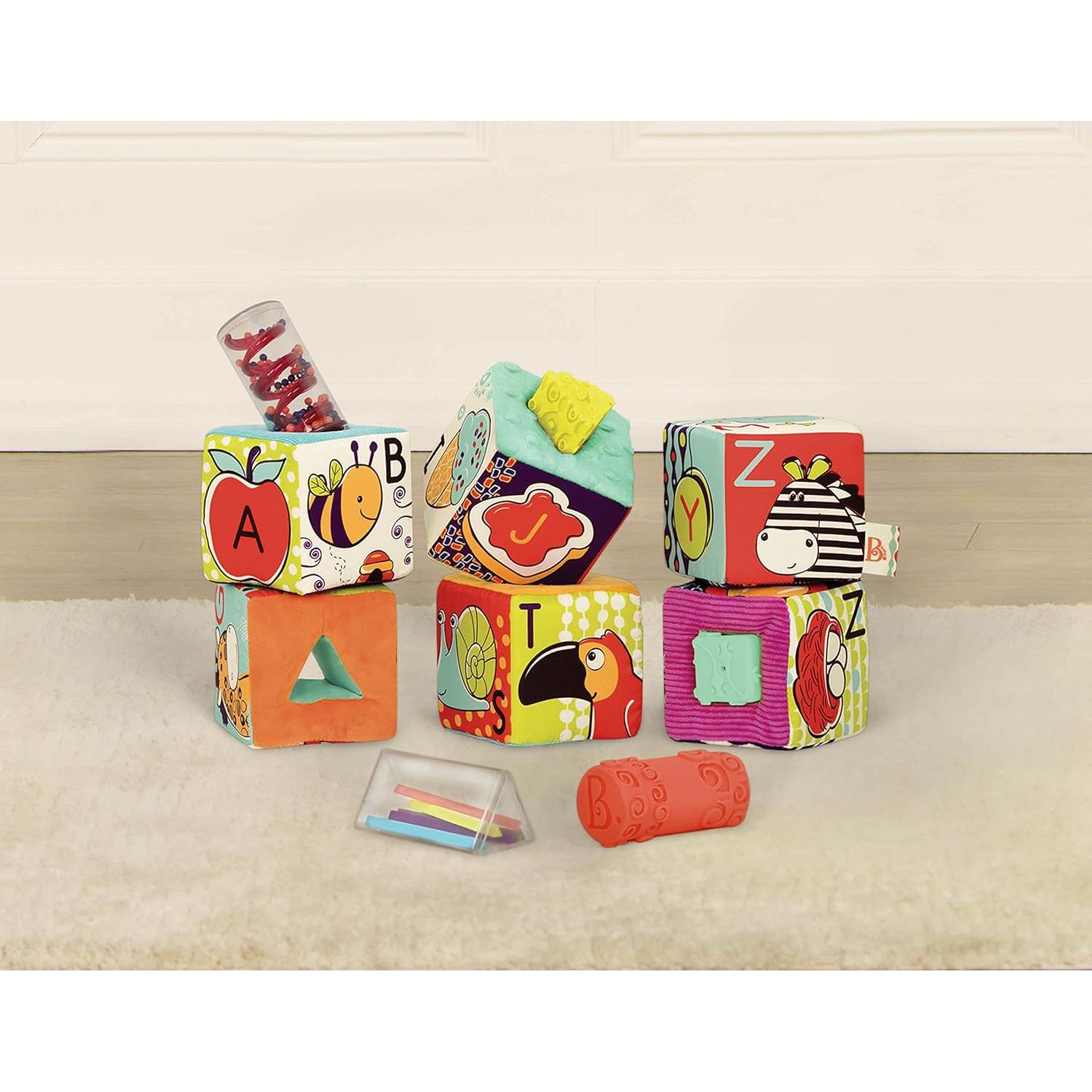 Bloques de Construcción de Tela B. toys - ABC Suaves 6 Piezas