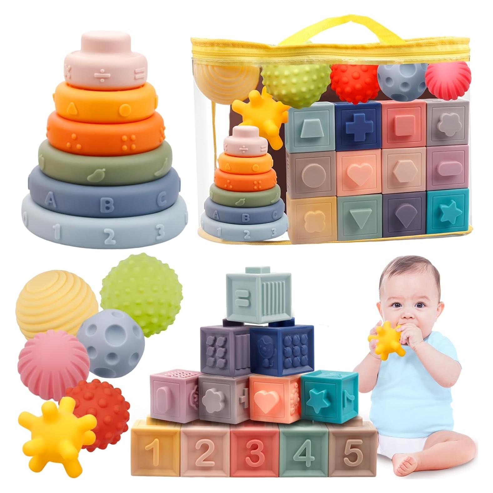 Juguetes Montessori Plunack 3 en 1 para Bebés 6-12 Meses