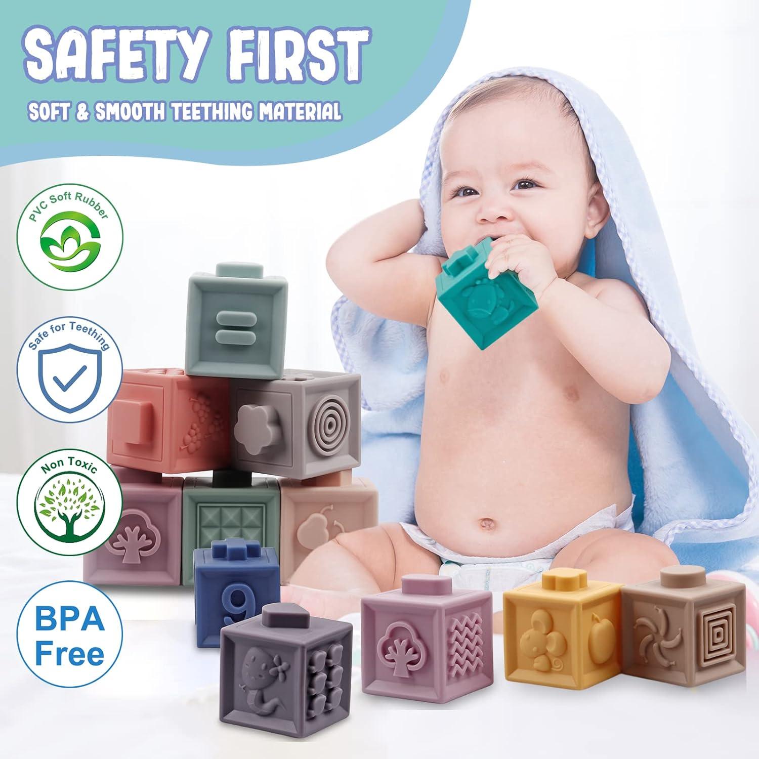 Juguetes Montessori Plunack 3 en 1 para Bebés 6-12 Meses