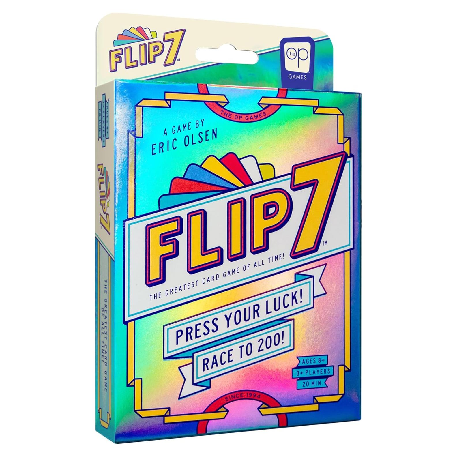 Juego de Cartas Flip 7 USAopoly - Estrategia y Suerte, 3+ Jugadores