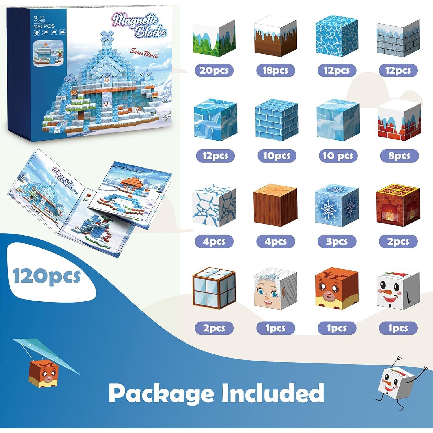 Bloques Magnéticos 120PCS BrightBlox Juguetes Educativos STEM