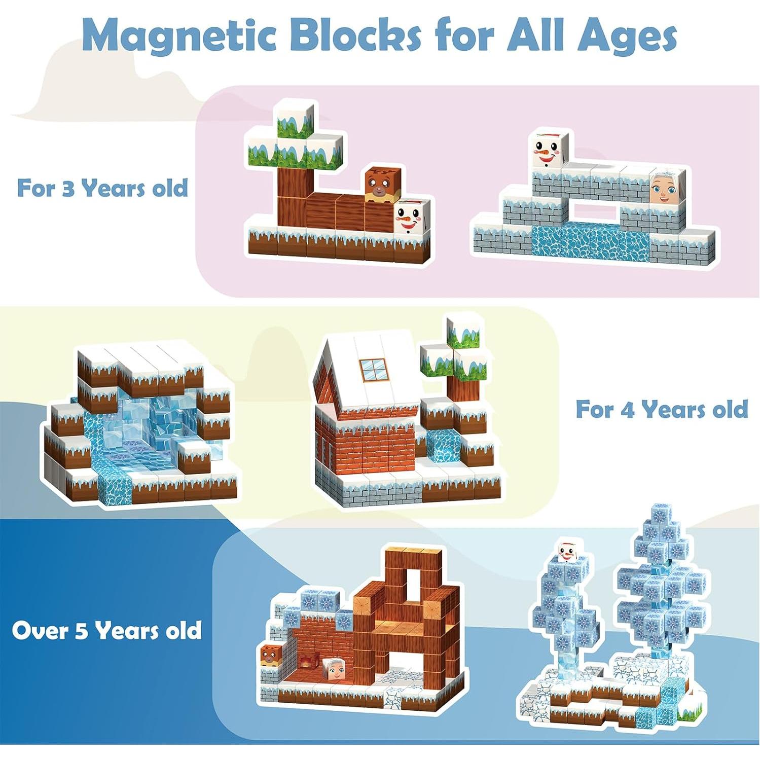 Bloques Magnéticos 120PCS BrightBlox Juguetes Educativos STEM