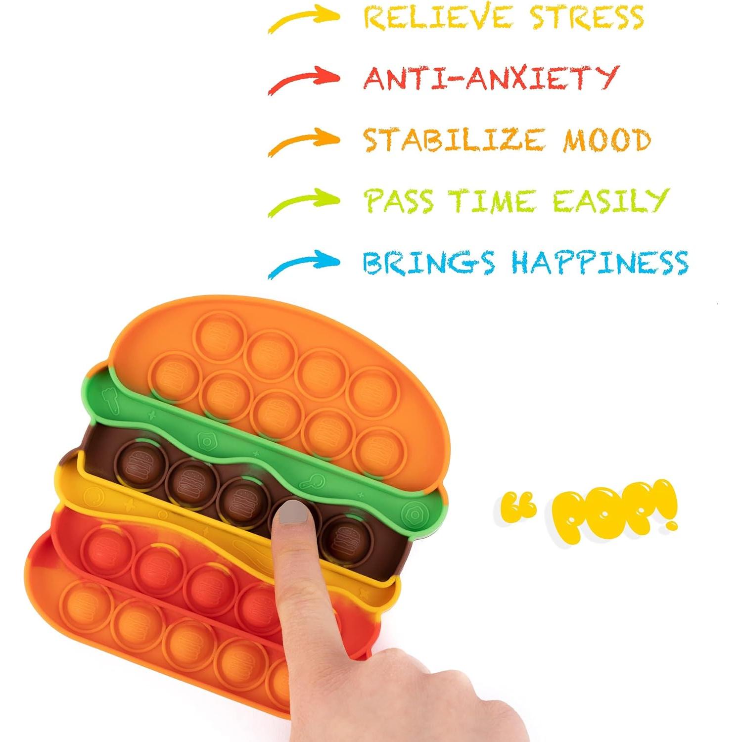 Paquete de Juguetes Antiestrés Ronton - 4 Poppers Comida