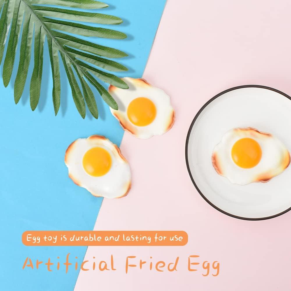 Huevo Frito Falso Juguete Hagao 2 Piezas Decoración Cocina