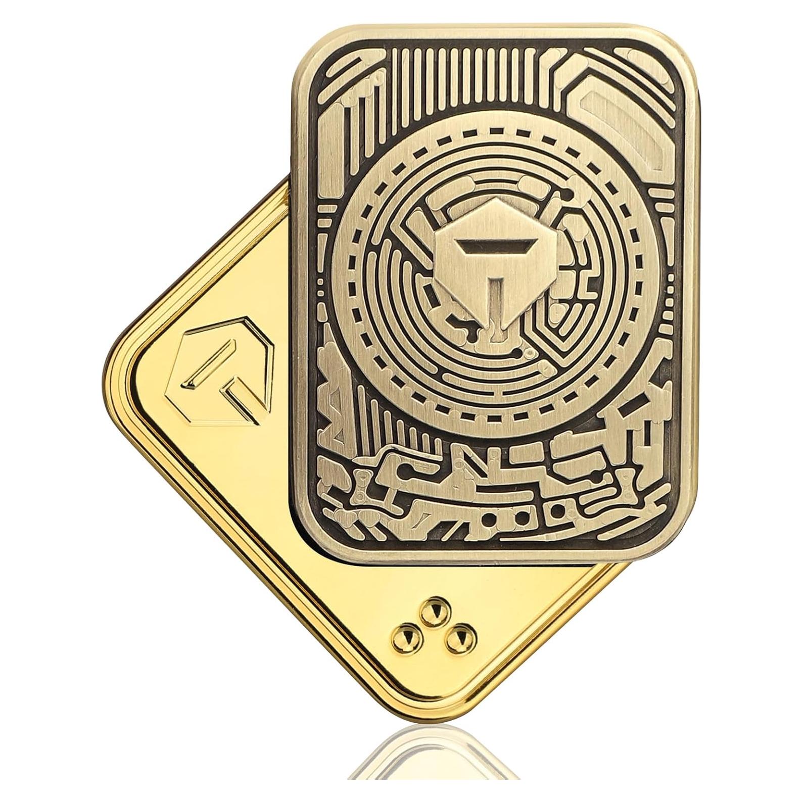 Deslizador Fidget Mechaniker Oro y Bronce para Alivio de Estrés