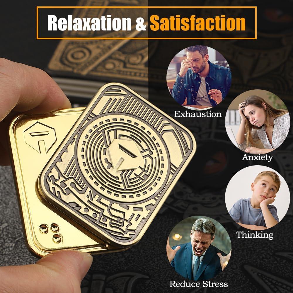 Deslizador Fidget Mechaniker Oro y Bronce para Alivio de Estrés