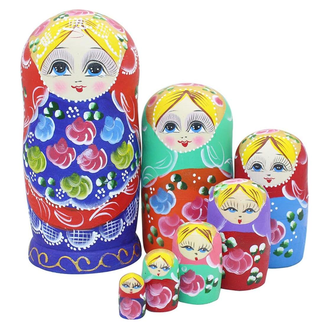 Conjunto de 7 Muñecas Matryoshka de Madera Winterworm
