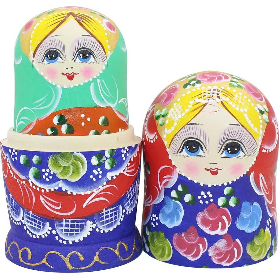 Conjunto de 7 Muñecas Matryoshka de Madera Winterworm