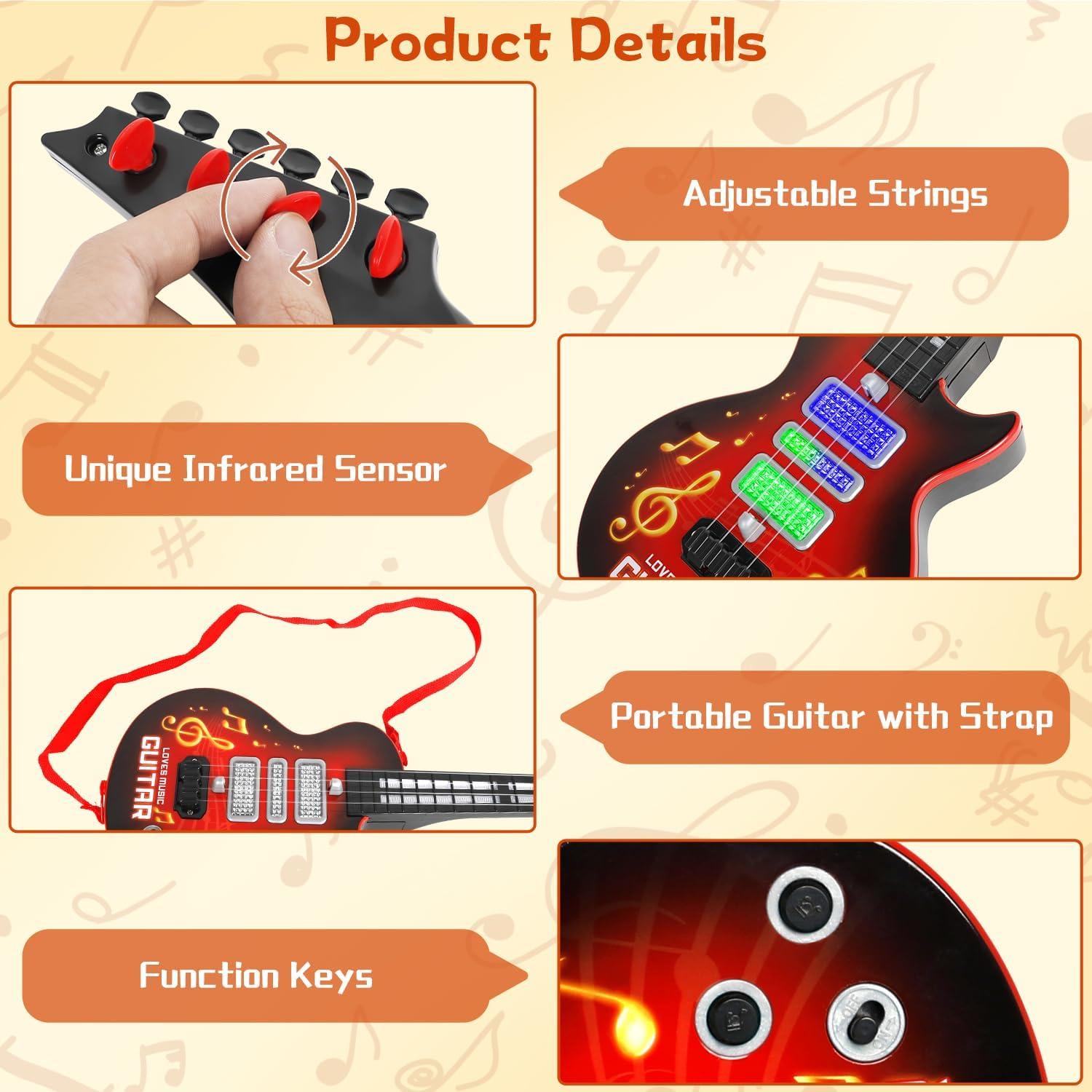 Guitarra Eléctrica Infantil M SANMERSEN 53.1 cm 4 Cuerdas
