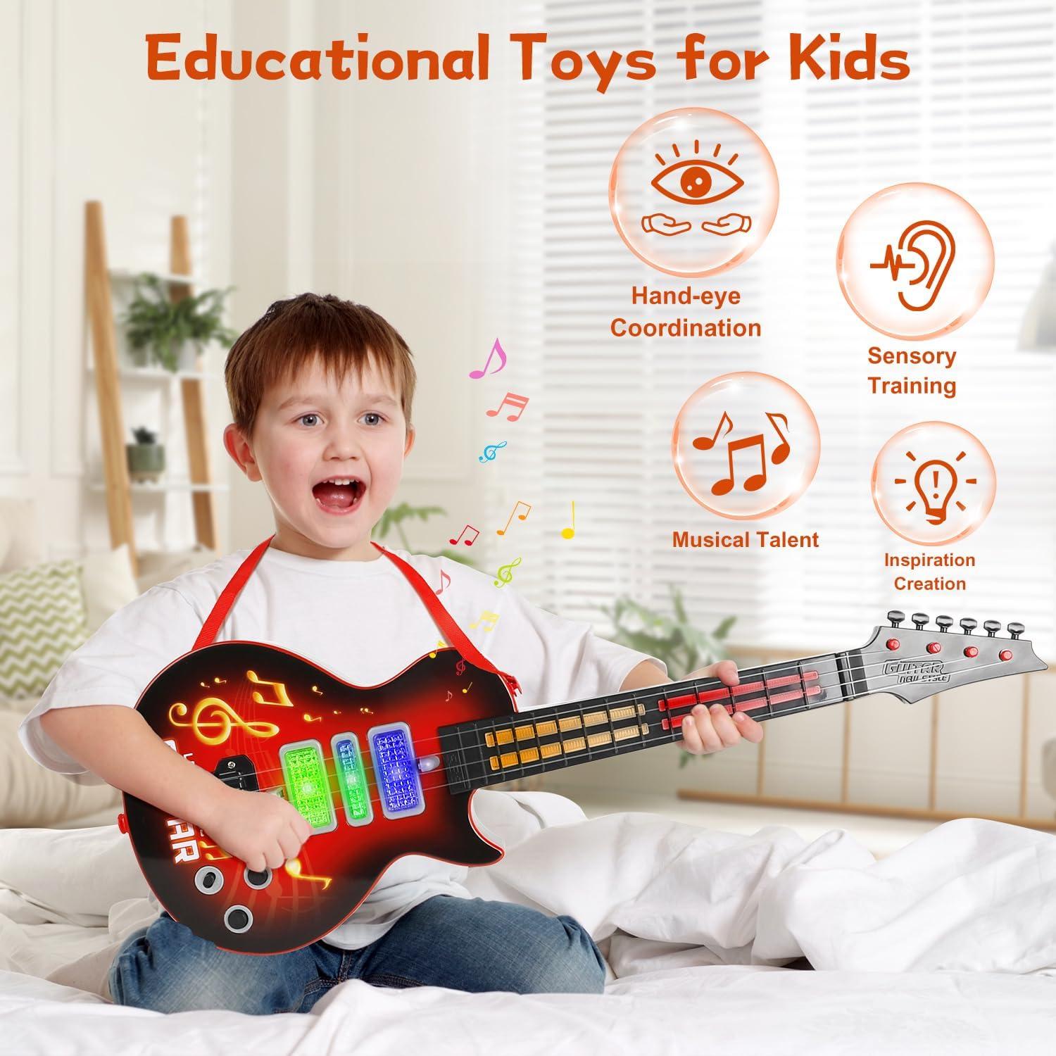 Guitarra Eléctrica Infantil M SANMERSEN 53.1 cm 4 Cuerdas