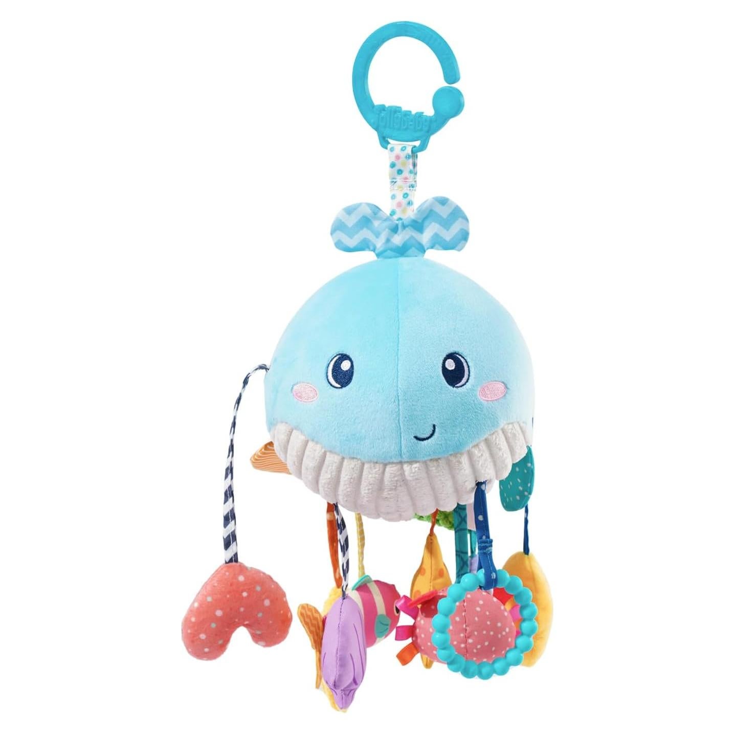 Juguete Colgante Sensorial de Peluche Jollybaby Ballena 12.7x14x21.6cm