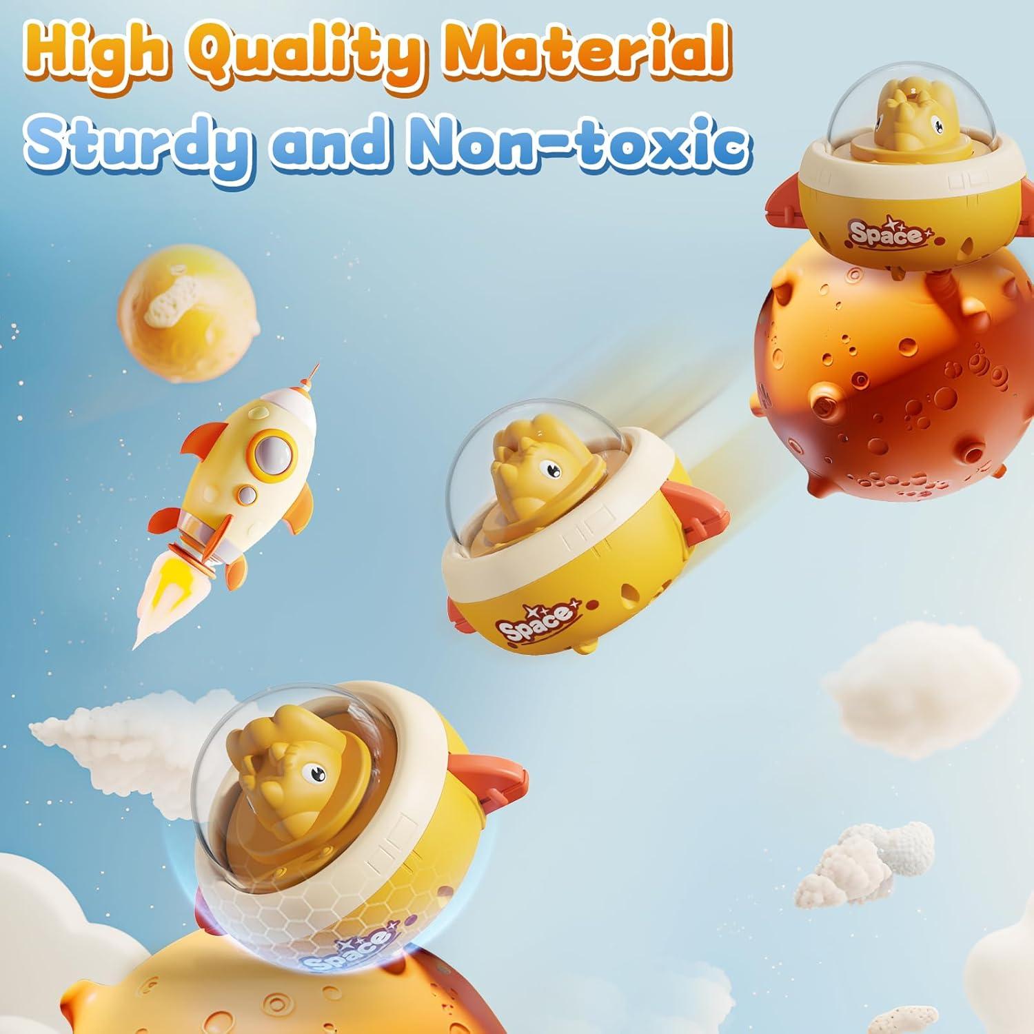 Coches de Juguete Dinosaurio Numberfun - Paquete de 4 para Bebés