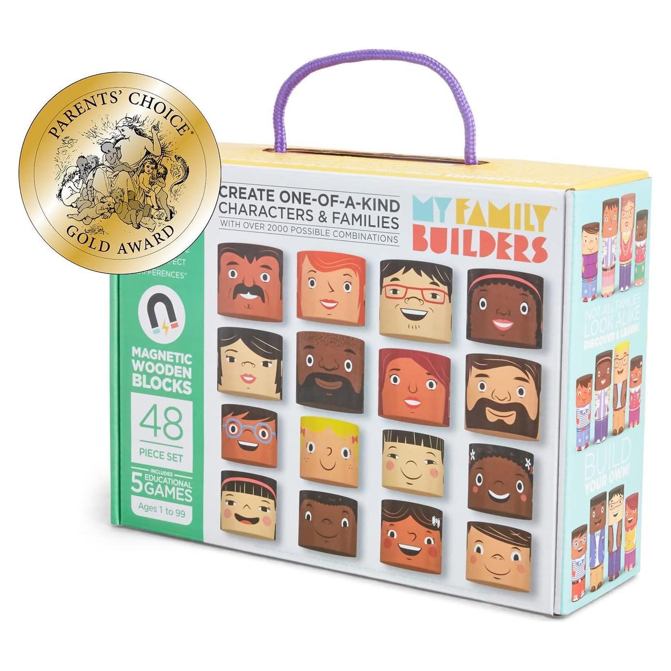 Juego de Bloques de Madera Inclusivos Mis Constructores 48 Piezas