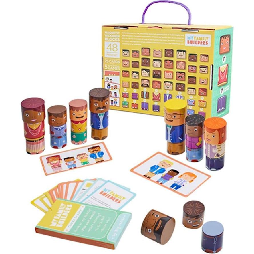 Juego de Bloques de Madera Inclusivos Mis Constructores 48 Piezas