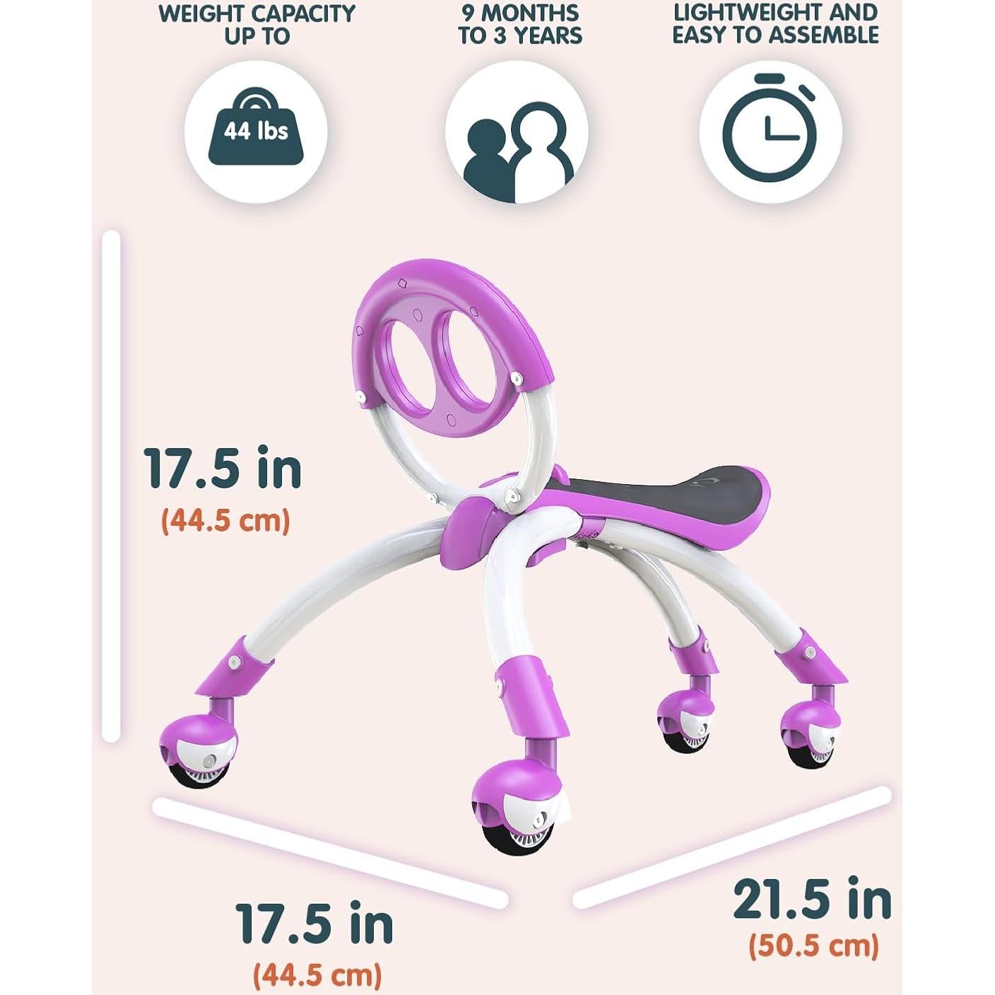 Bicicleta Andadora YBIKE Pewi Elite Púrpura 9 meses a 3 años