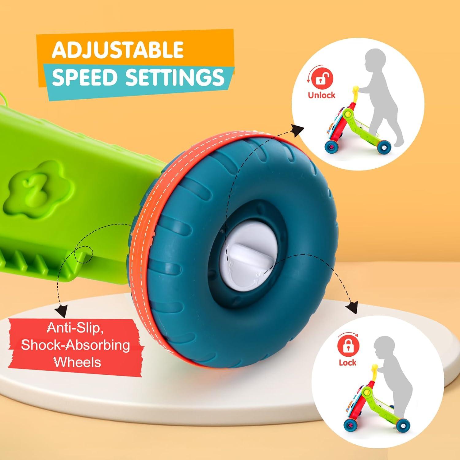 Andador Empujador 5 en 1 SHANTOU Naranja y Rojo para Bebés