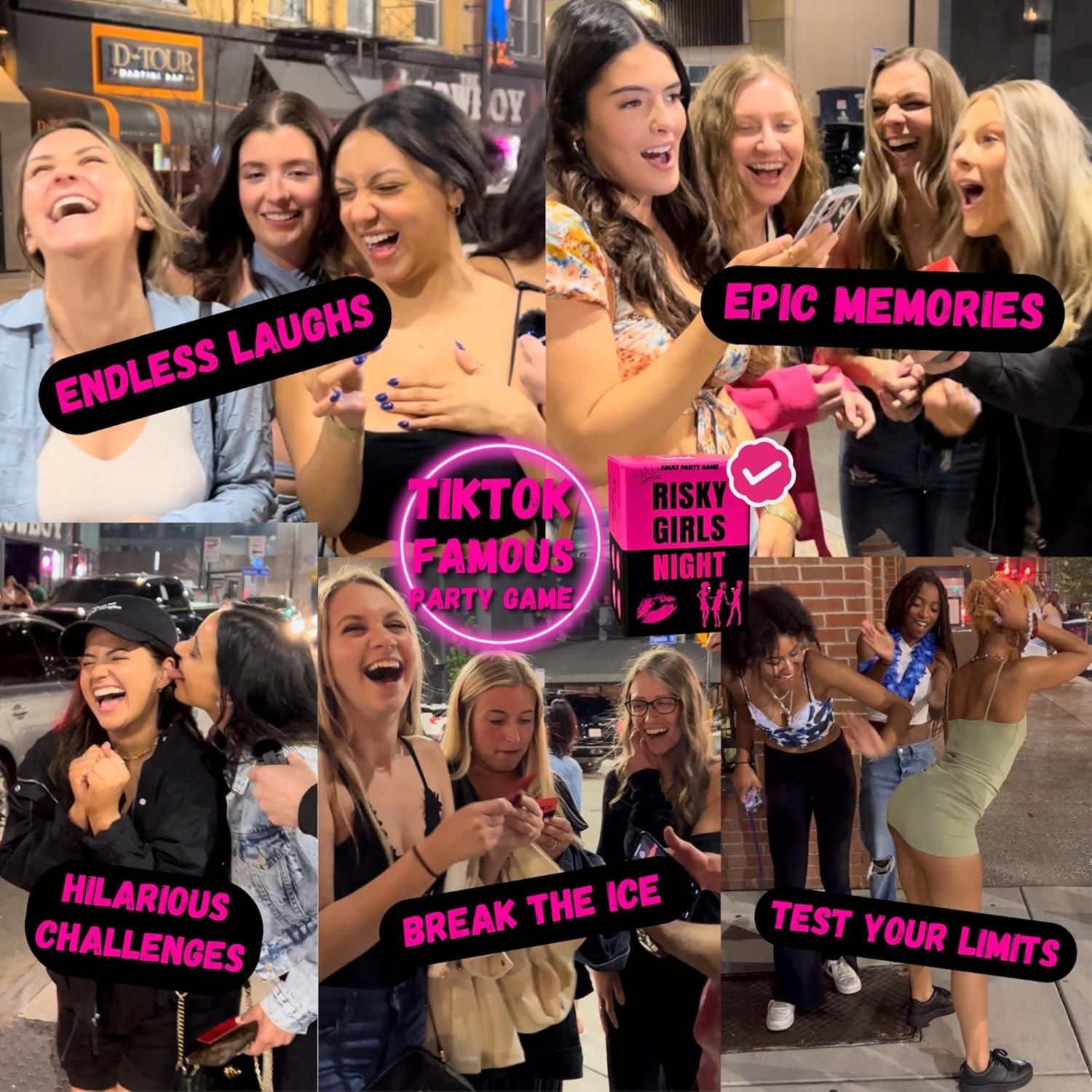 Juego de Noche de Chicas Arriesgada - RISK IT OR DRINK IT - 150 Preguntas y Desafíos