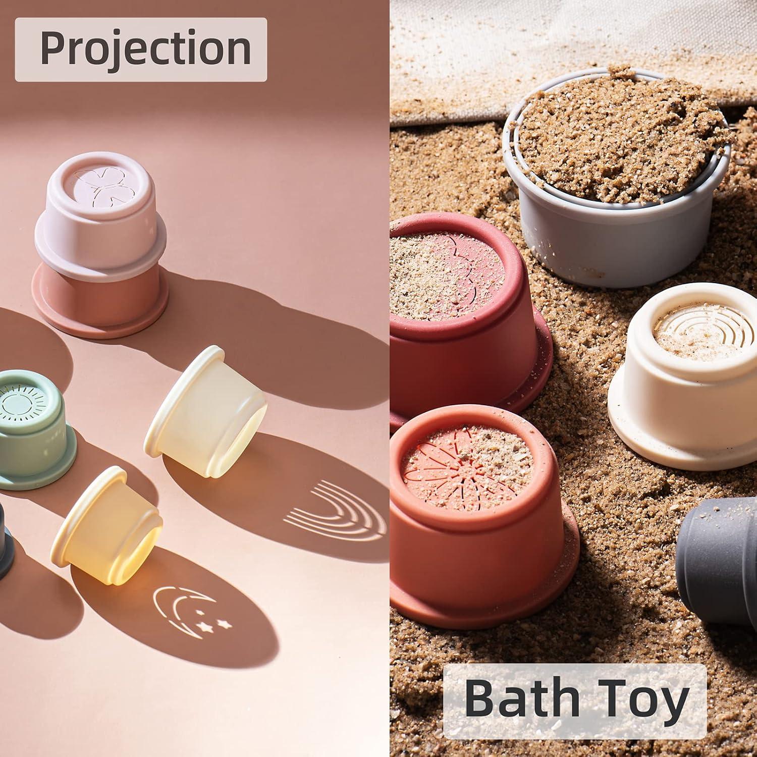 Tazas Apilables ZYFLSQ para Bebés 8 Pcs Juguete Montessori