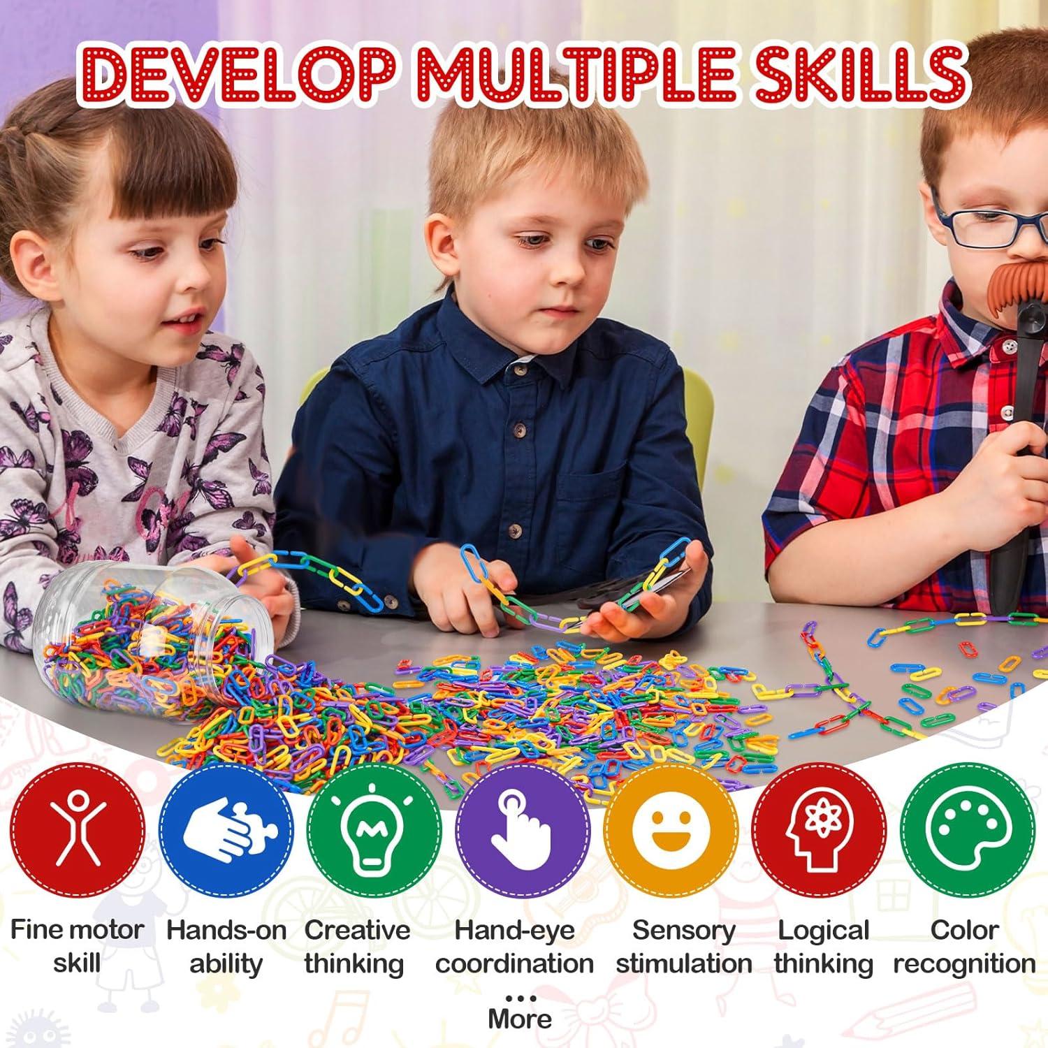 Cubo de 1000 Enlaces de Aprendizaje Wettarn para Niños