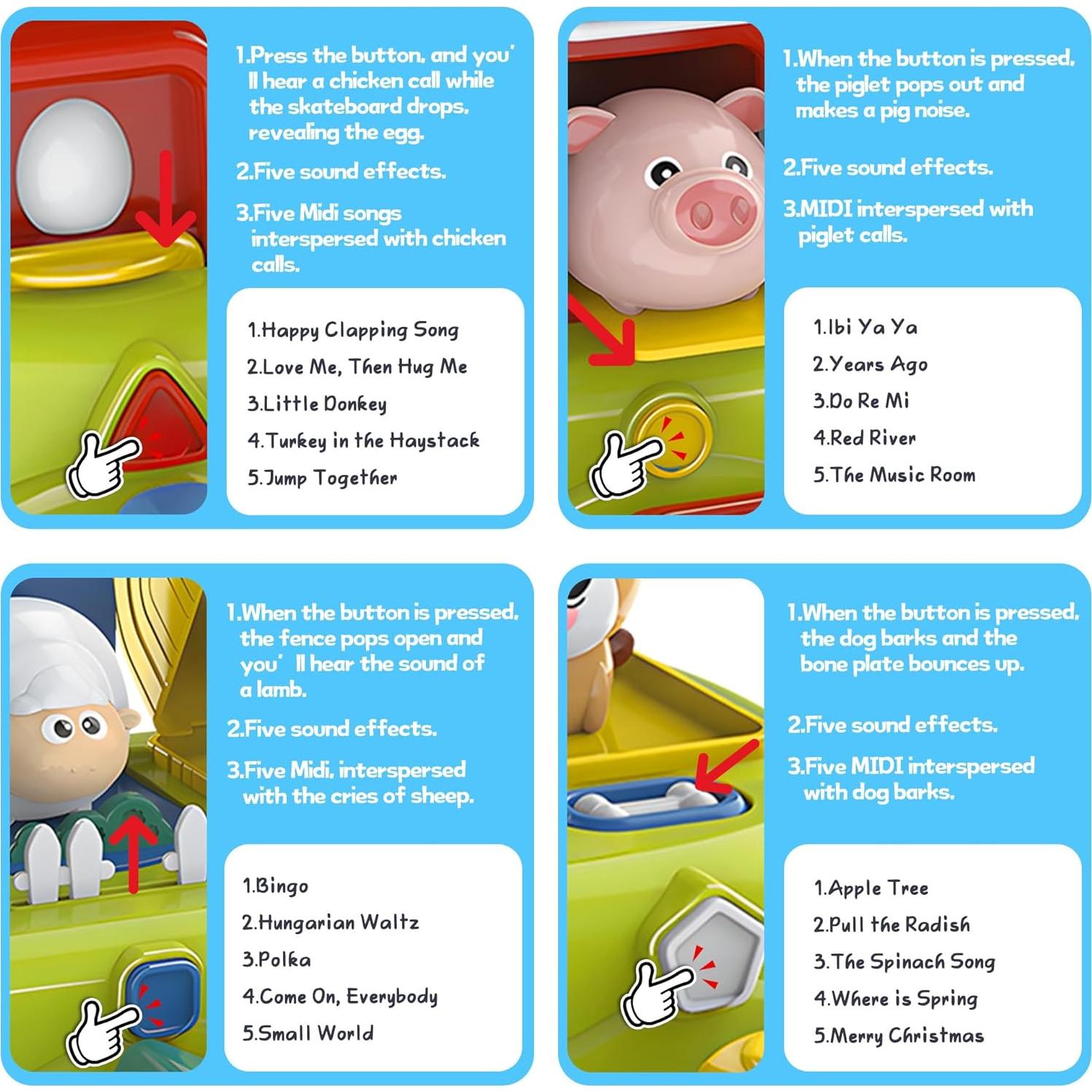 Juguete emergente musical ROHSCE para bebés 6-12 meses