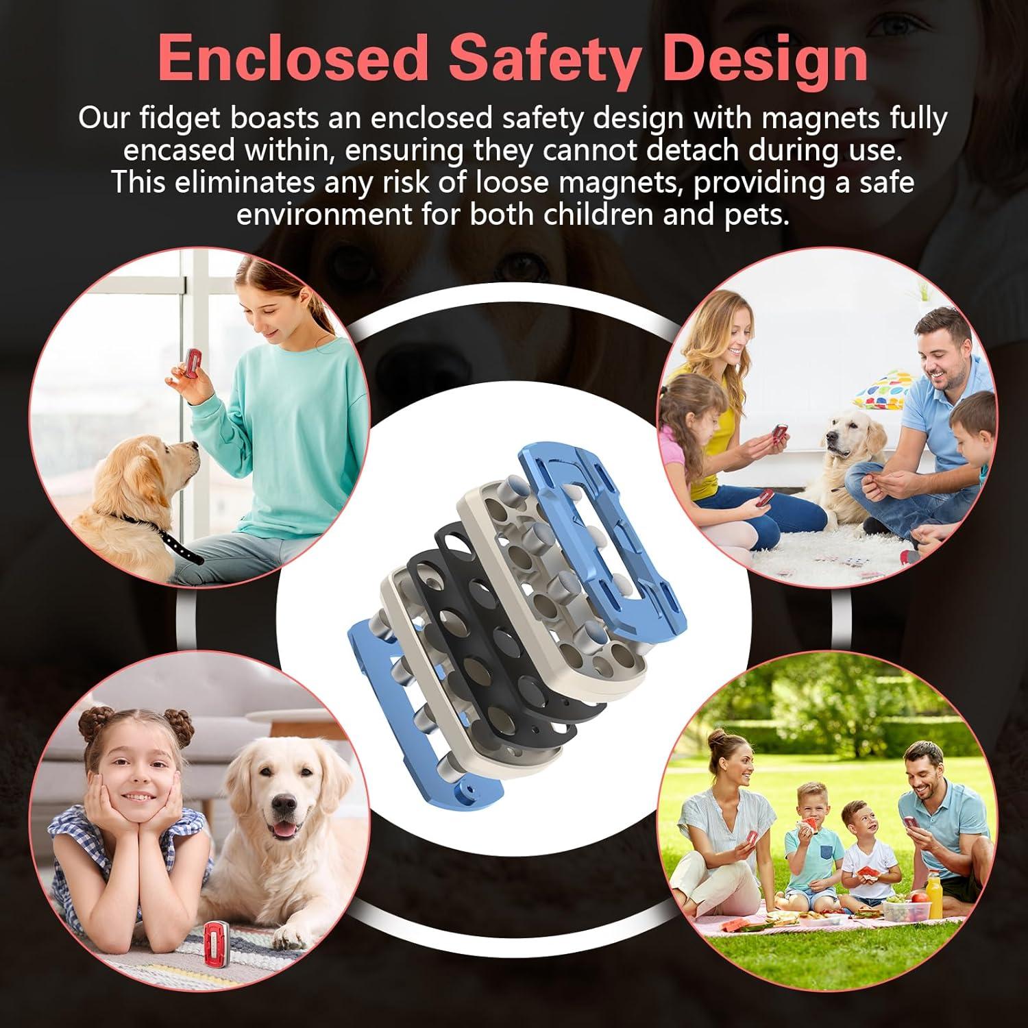 Juguete Antiestrés D.G.PLAYER Azul - Deslizador Sensorial Metal