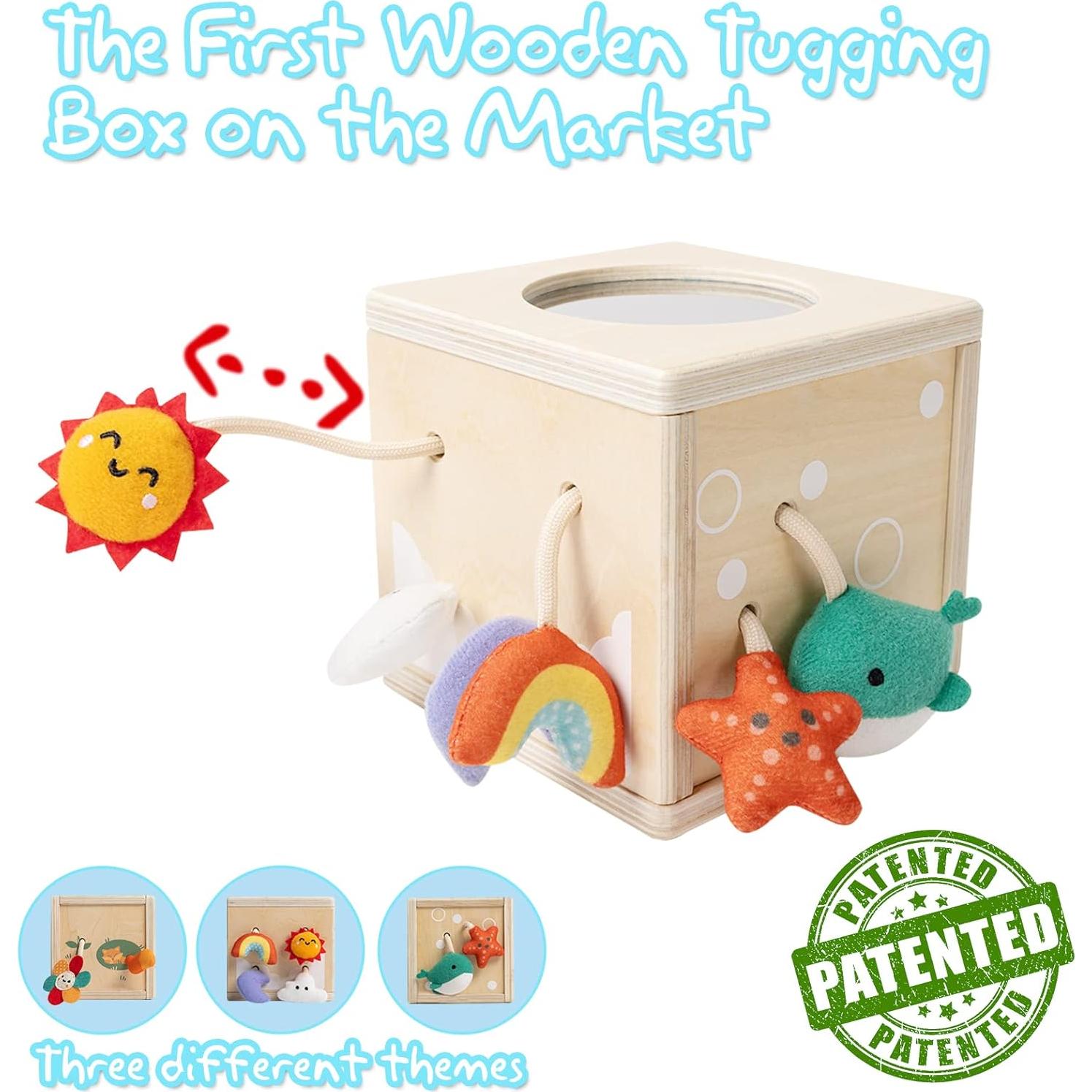 Cubo de Actividad de Madera Twefex para Bebés 6-12 Meses