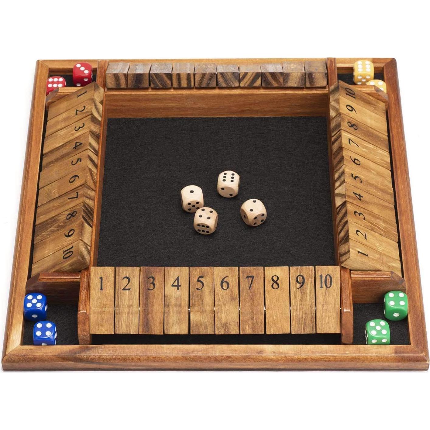 Juego de Mesa Shut The Box AMEROUS 30.48 cm para 1-4 Jugadores