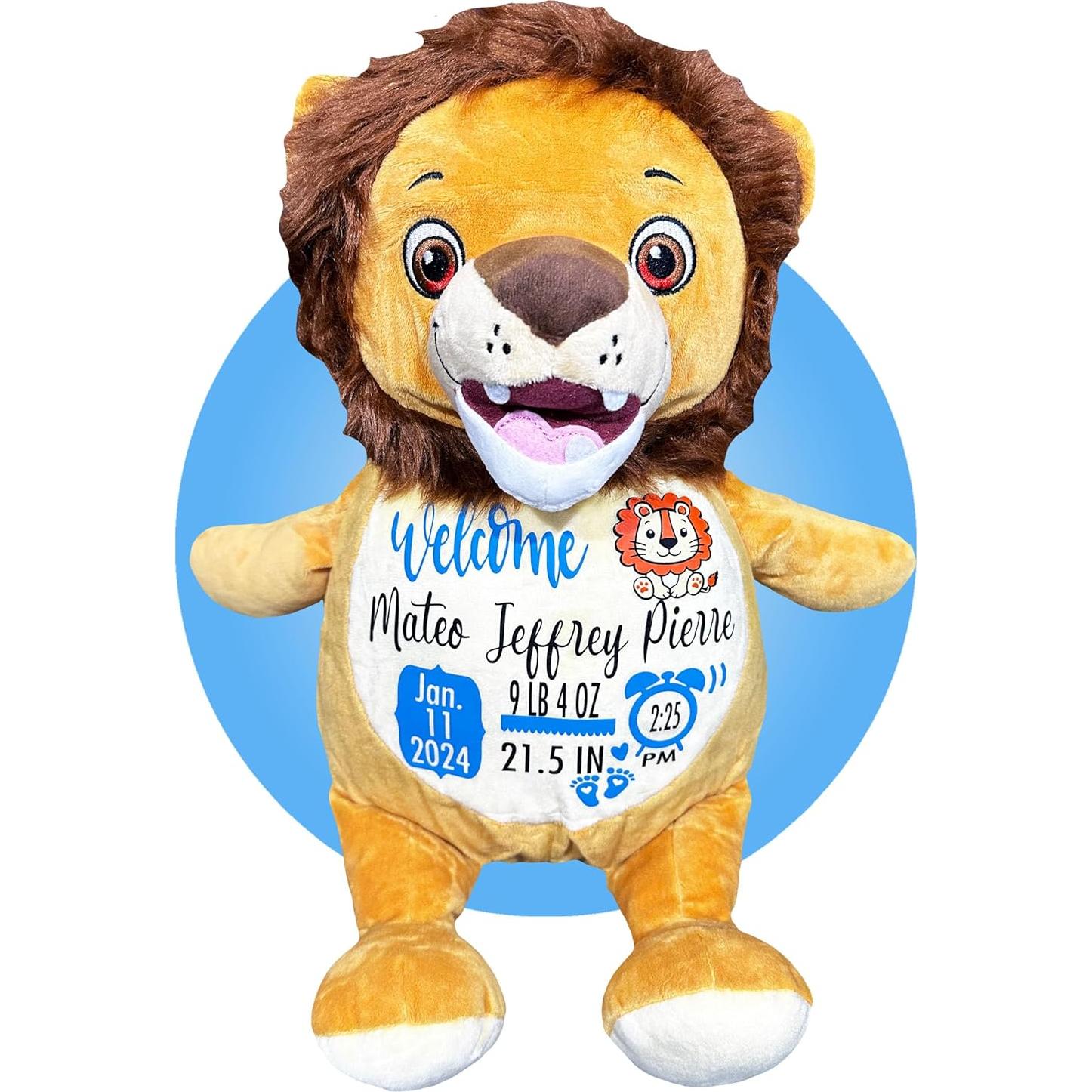 Peluche Personalizado de Nacimiento León - Kikilishop