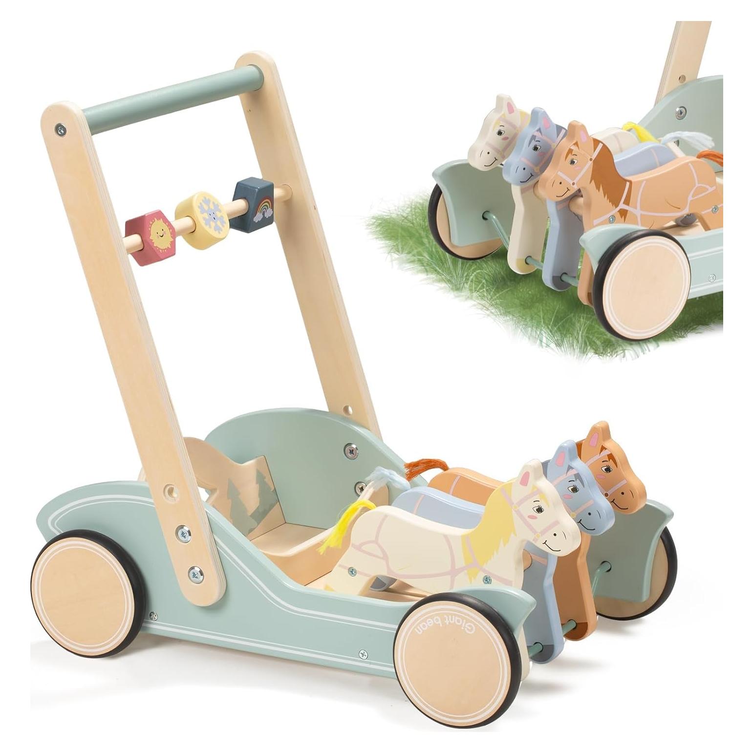 Andador de Madera Goli Toys Ponis Galopantes Ajustable 2.11kg