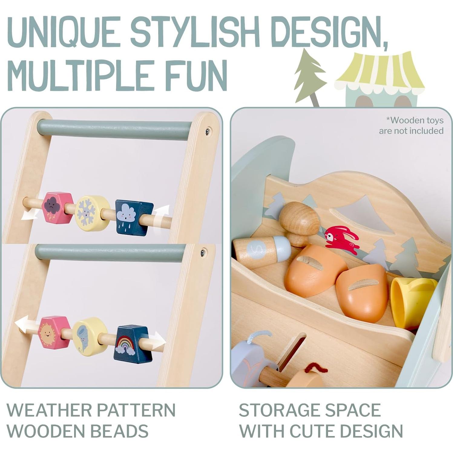 Andador de Madera Goli Toys Ponis Galopantes Ajustable 2.11kg