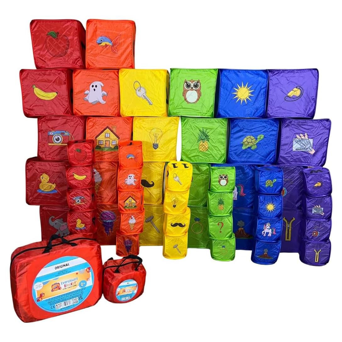 Bloques de Construcción Jumbo Plegables TODO BLOQUES 52 Piezas