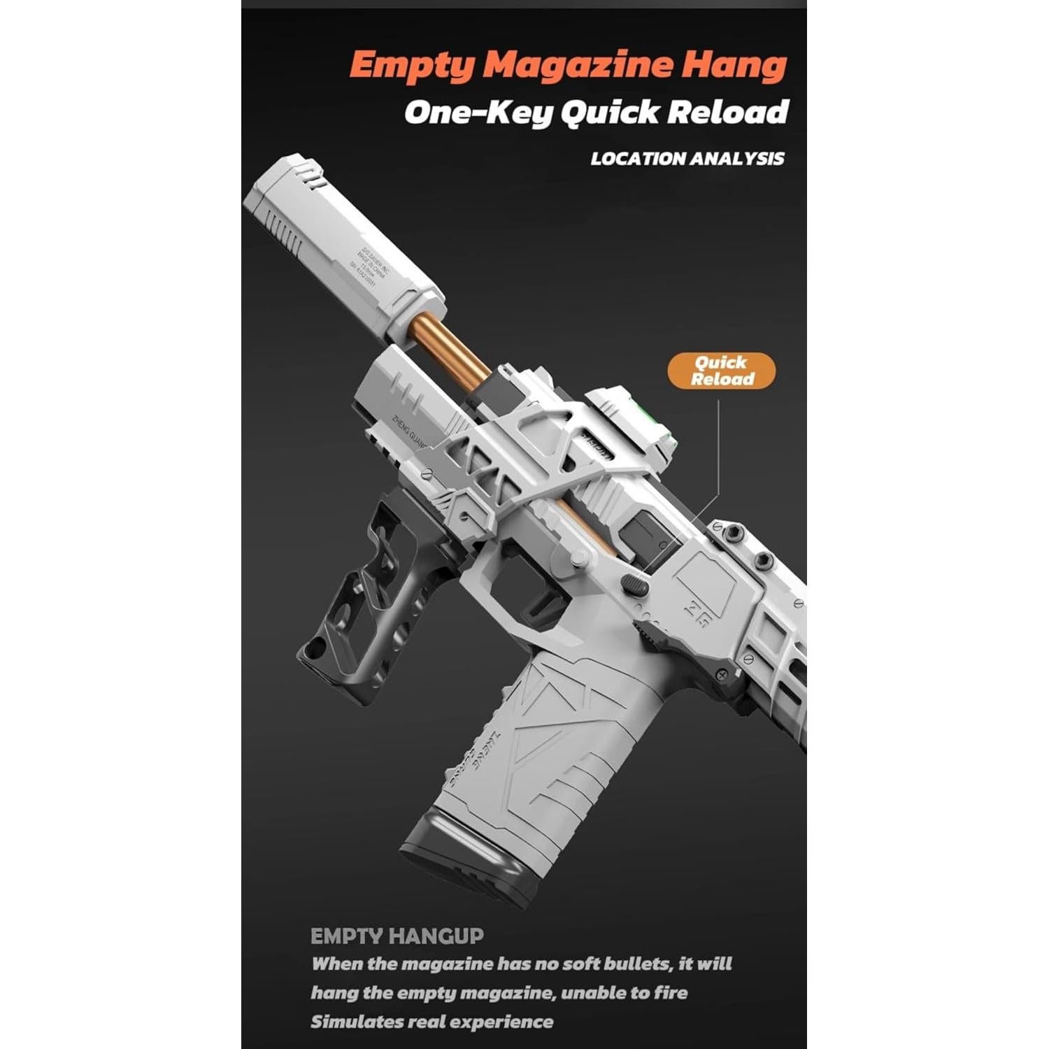 Lanzador de Balas de Espuma Gecko 3.0+ PATAWF - Alcance 25m