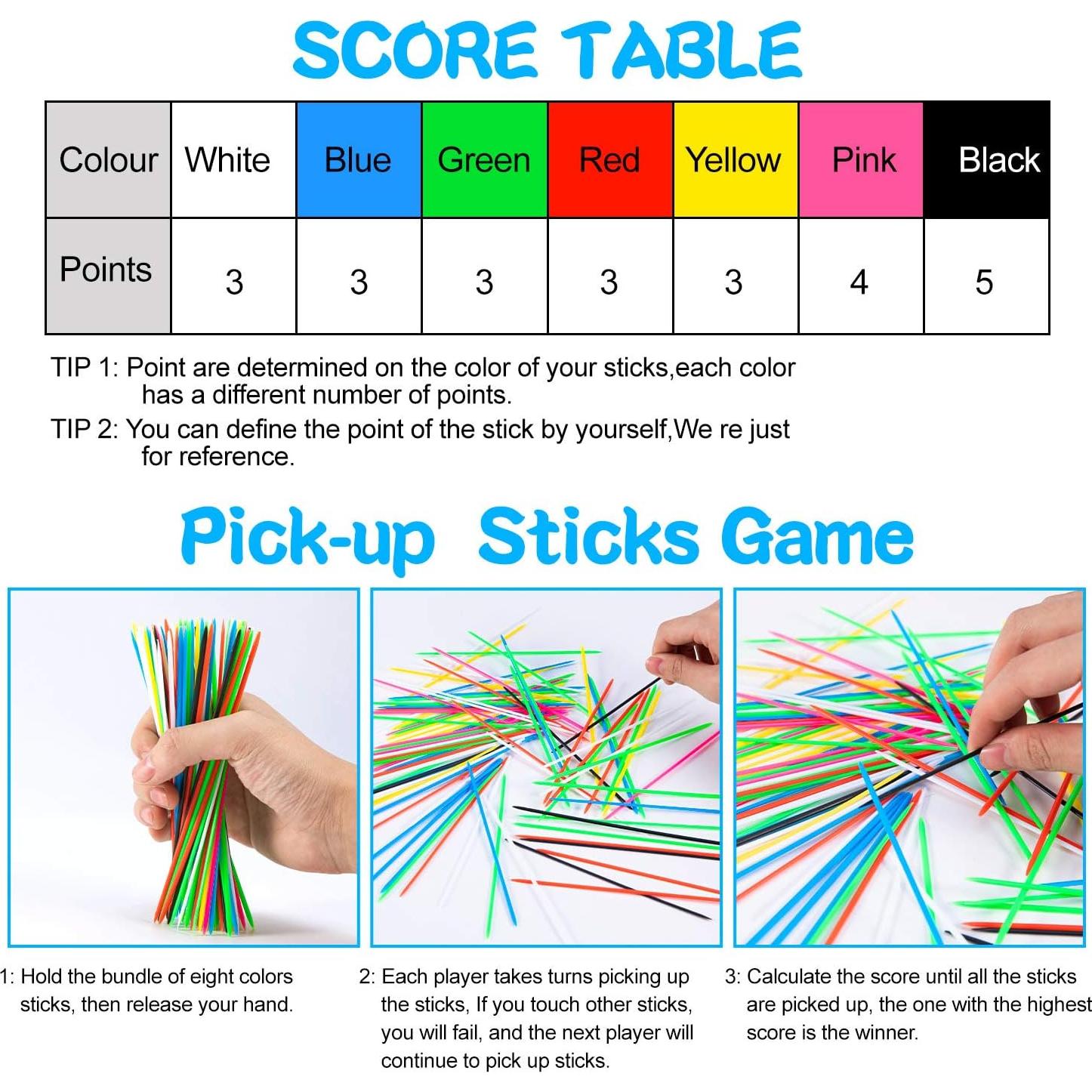 Palitos de Recoger CLESDF - 240 Piezas Juego Familiar