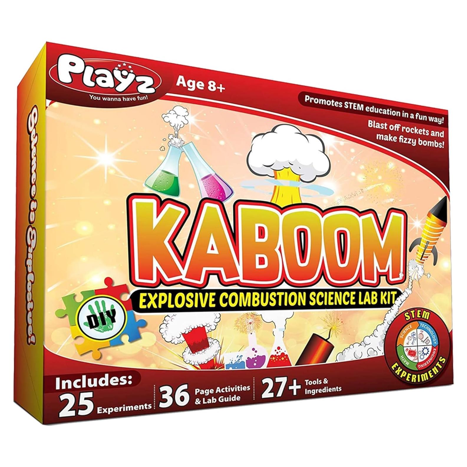 Kit de Química Playz KABOOM! 50+ Experimentos STEM 8-12 Años