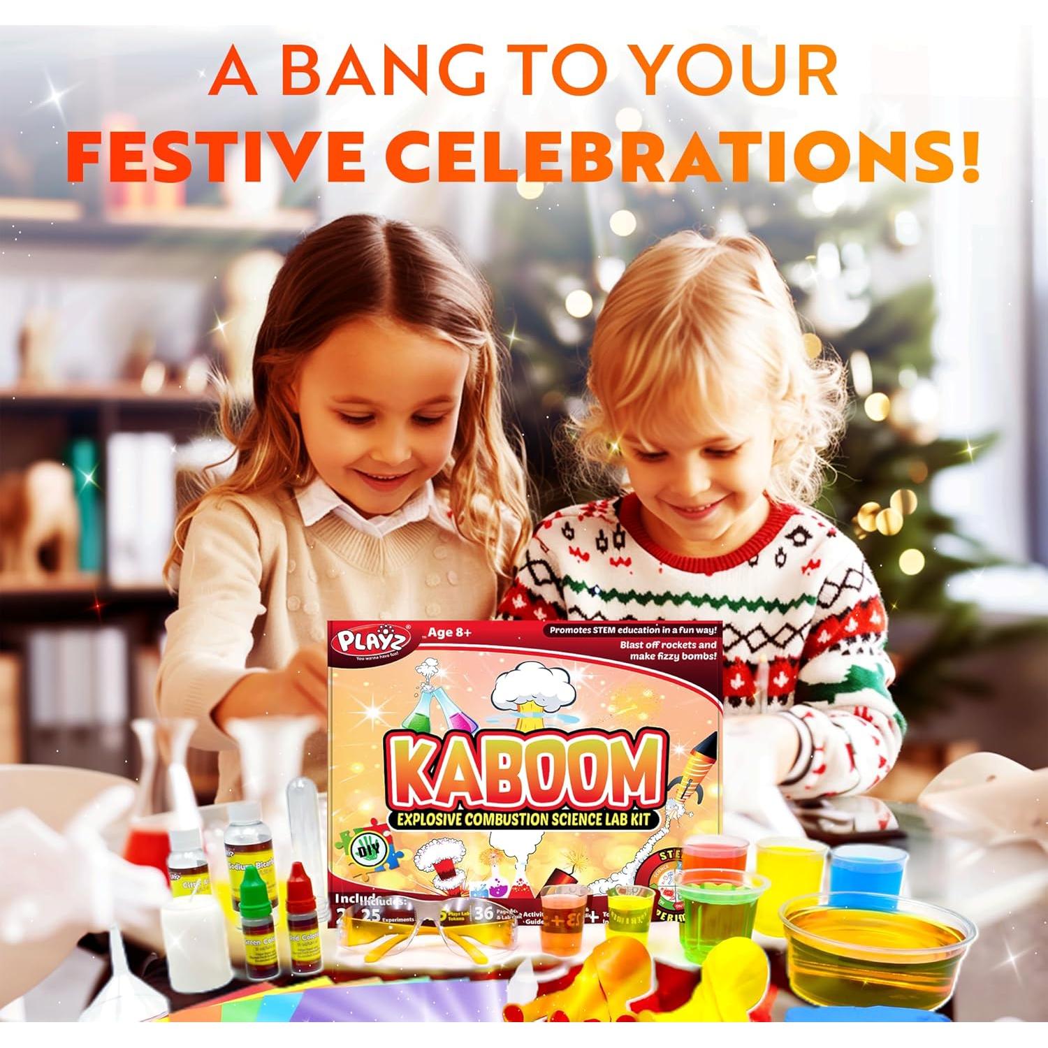 Kit de Química Playz KABOOM! 50+ Experimentos STEM 8-12 Años
