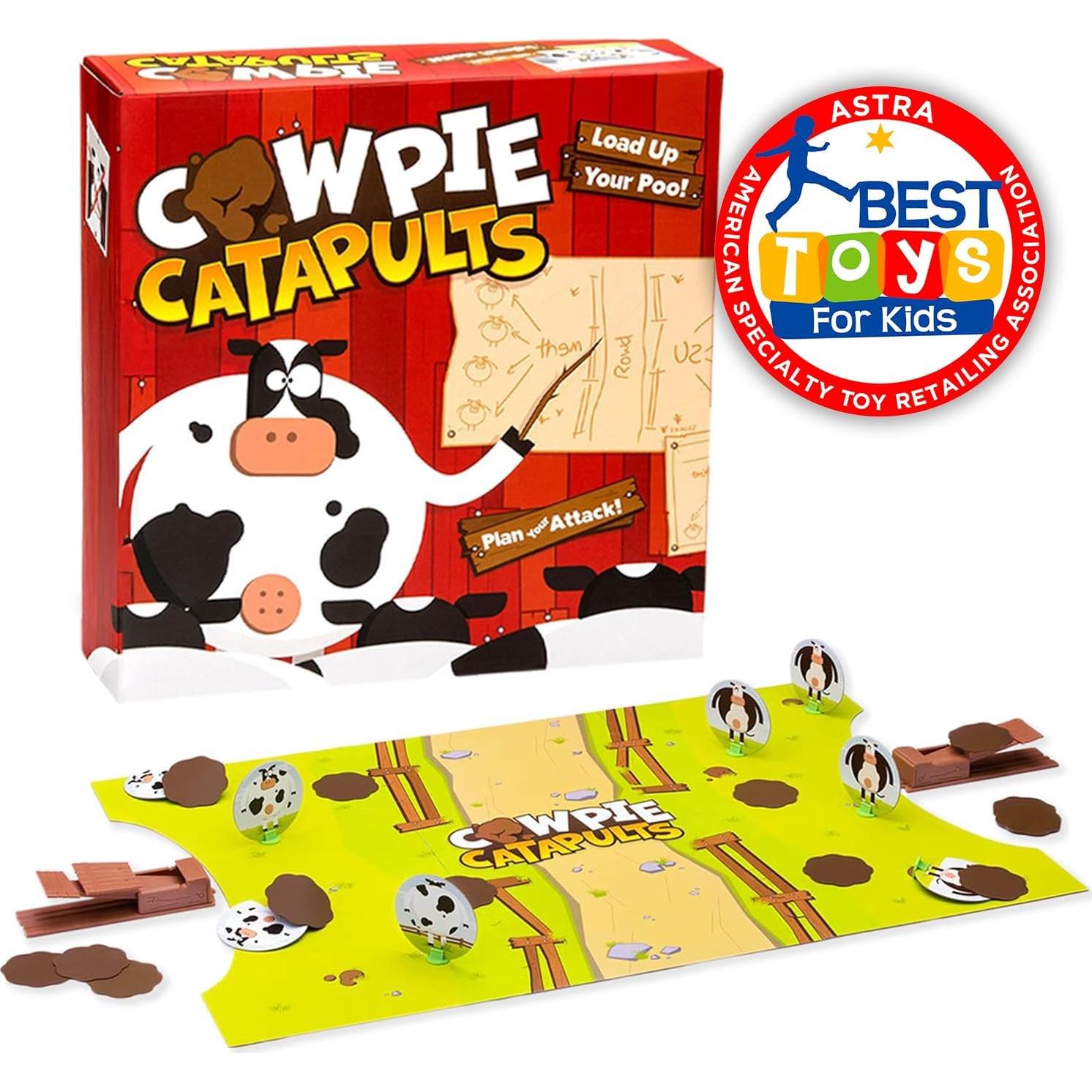 Catapultas de Cowpie - Juego de mesa divertido para 2 jugadores
