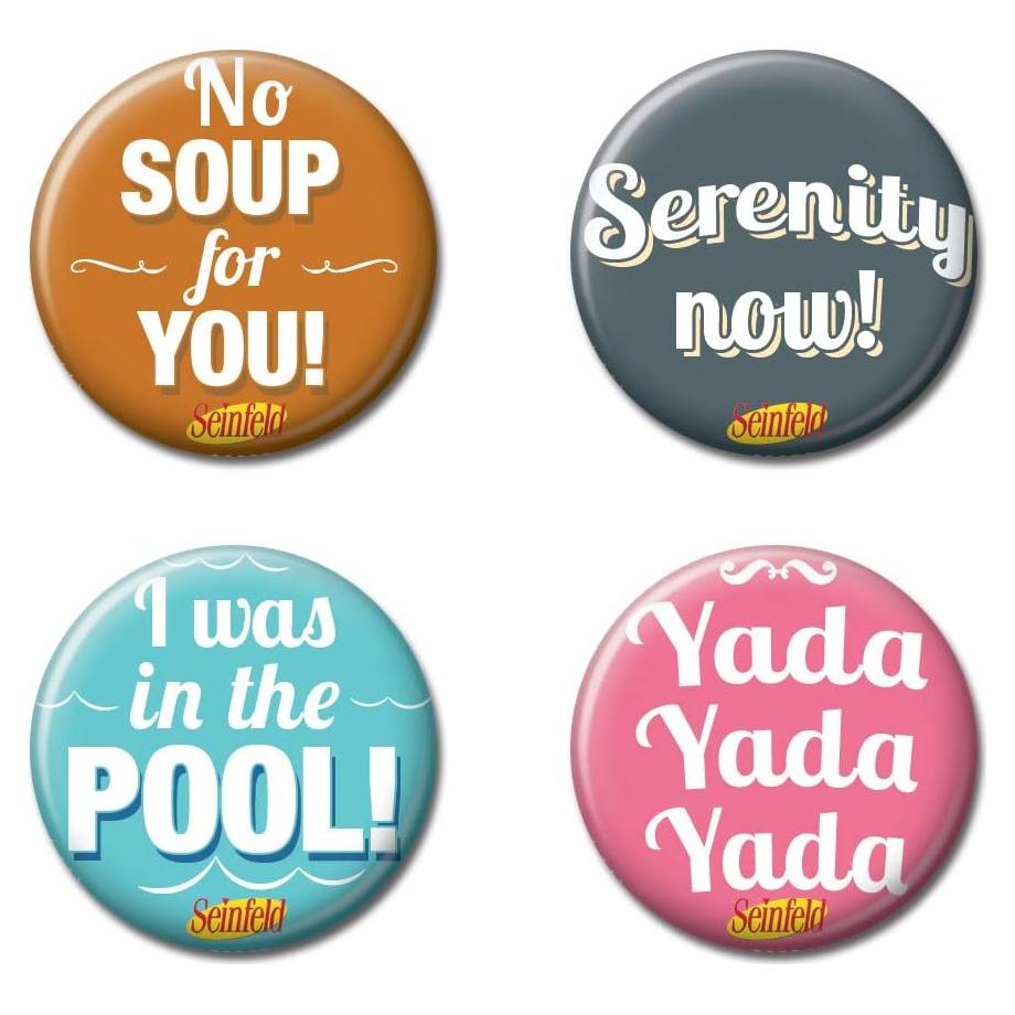 Conjunto de 4 botones coleccionables Seinfeld Ata-Boy 3.18 cm