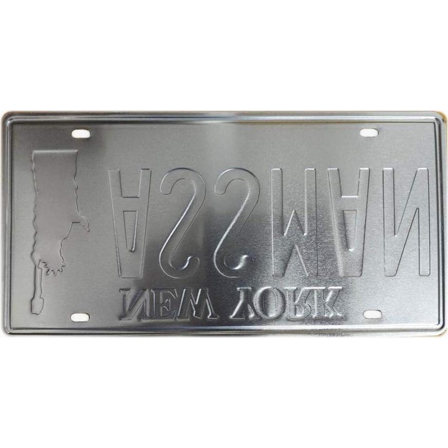 Placa de Metal Vintage Assman 30.5x15.2 cm para Decoración