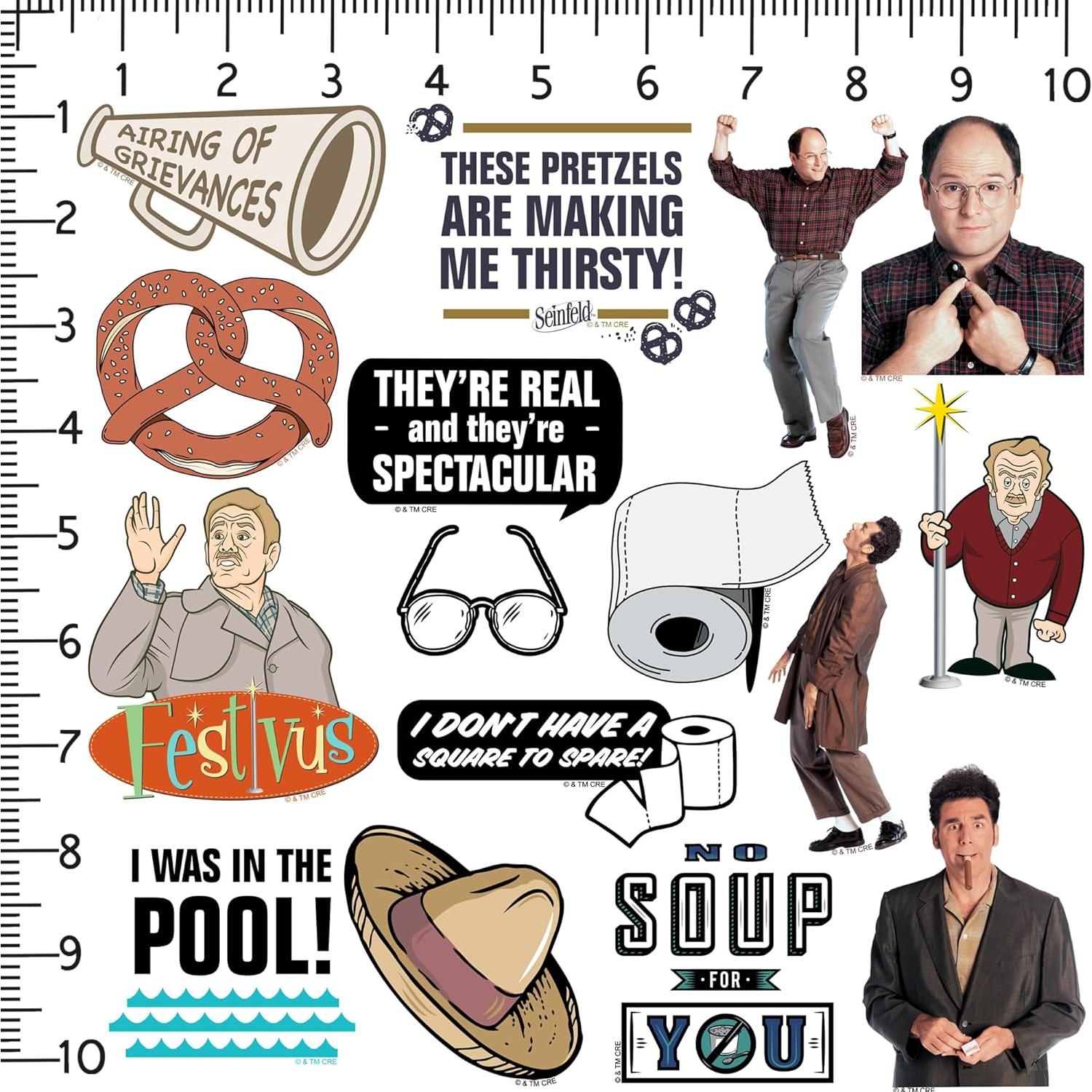 Stickers Deluxe Seinfeld 50ct Vinilo Troquelado - Para Laptop y Más