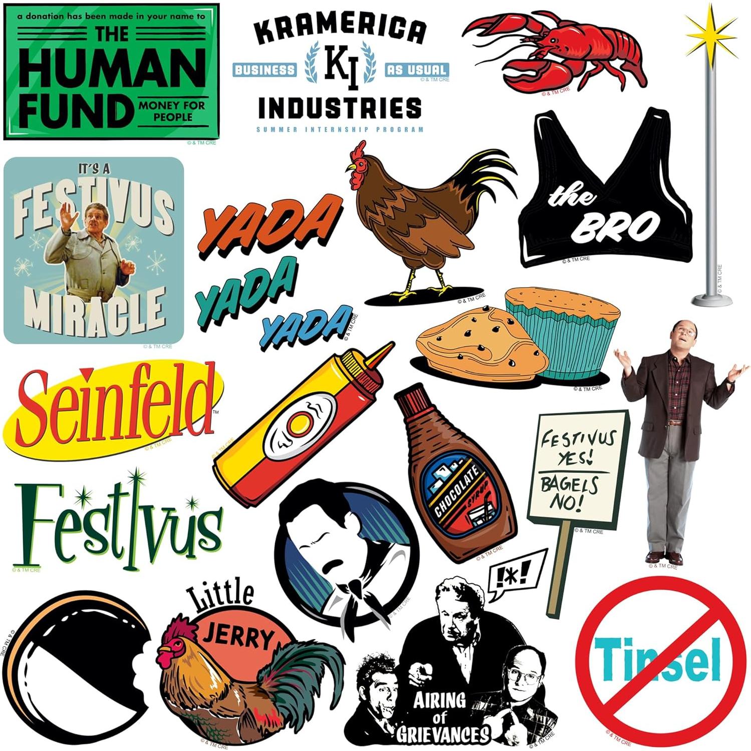 Stickers Deluxe Seinfeld 50ct Vinilo Troquelado - Para Laptop y Más