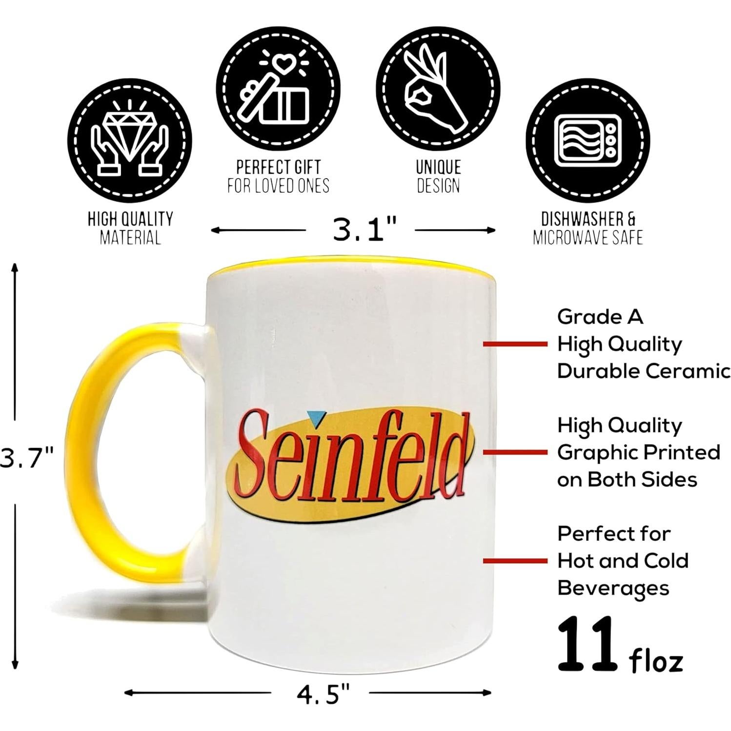 Taza Cerámica 11oz Mean Muggin Seinfeld - Arte Divertido