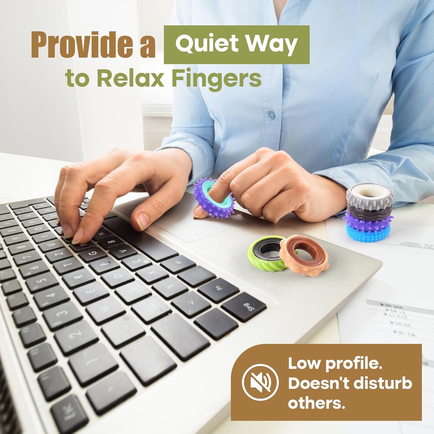 Anillos Antiestrés KLT - Paquete de 12 Anillos Texturizados