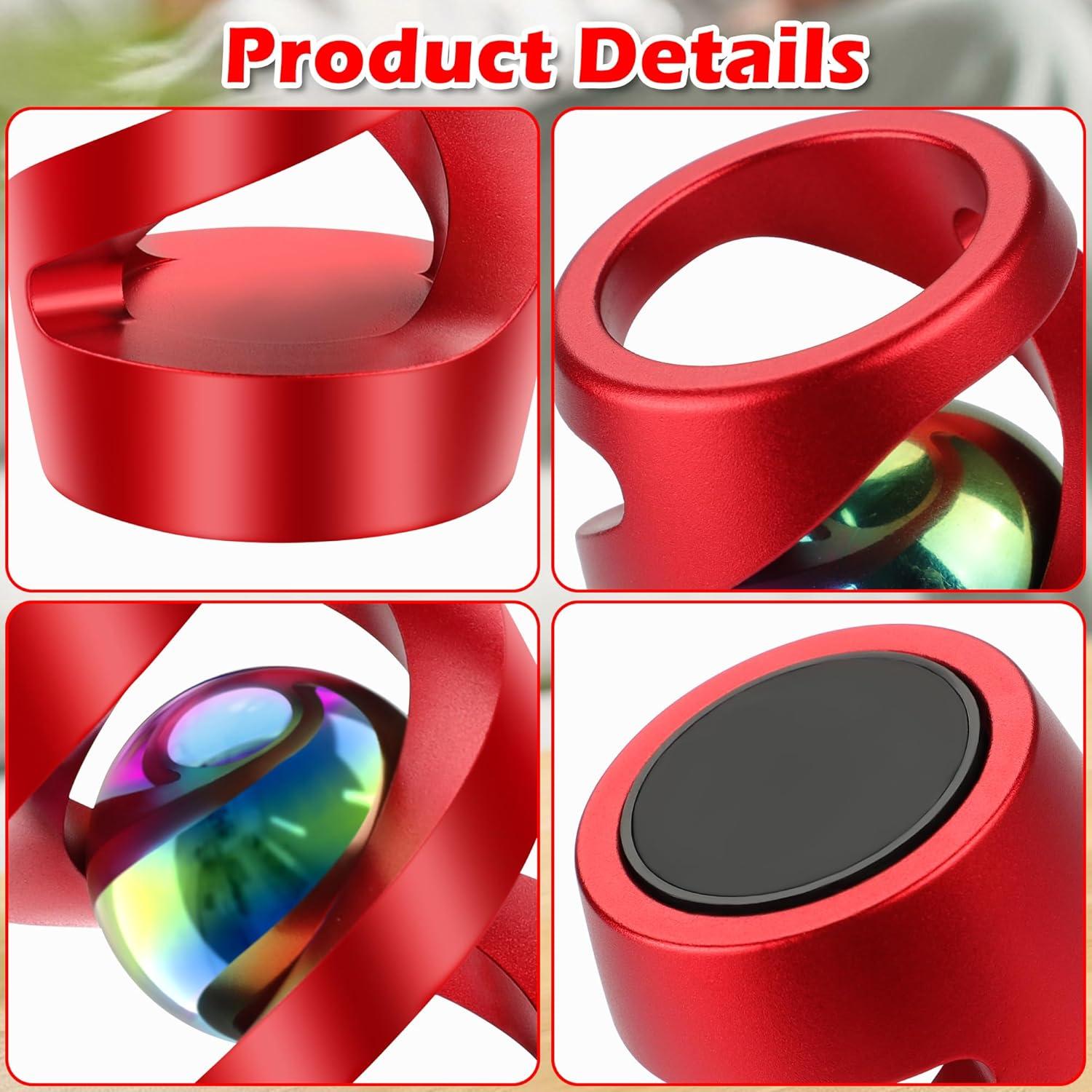 Juguete de escritorio cinético giratorio SAP-01 Rojo 3.99x6.58cm