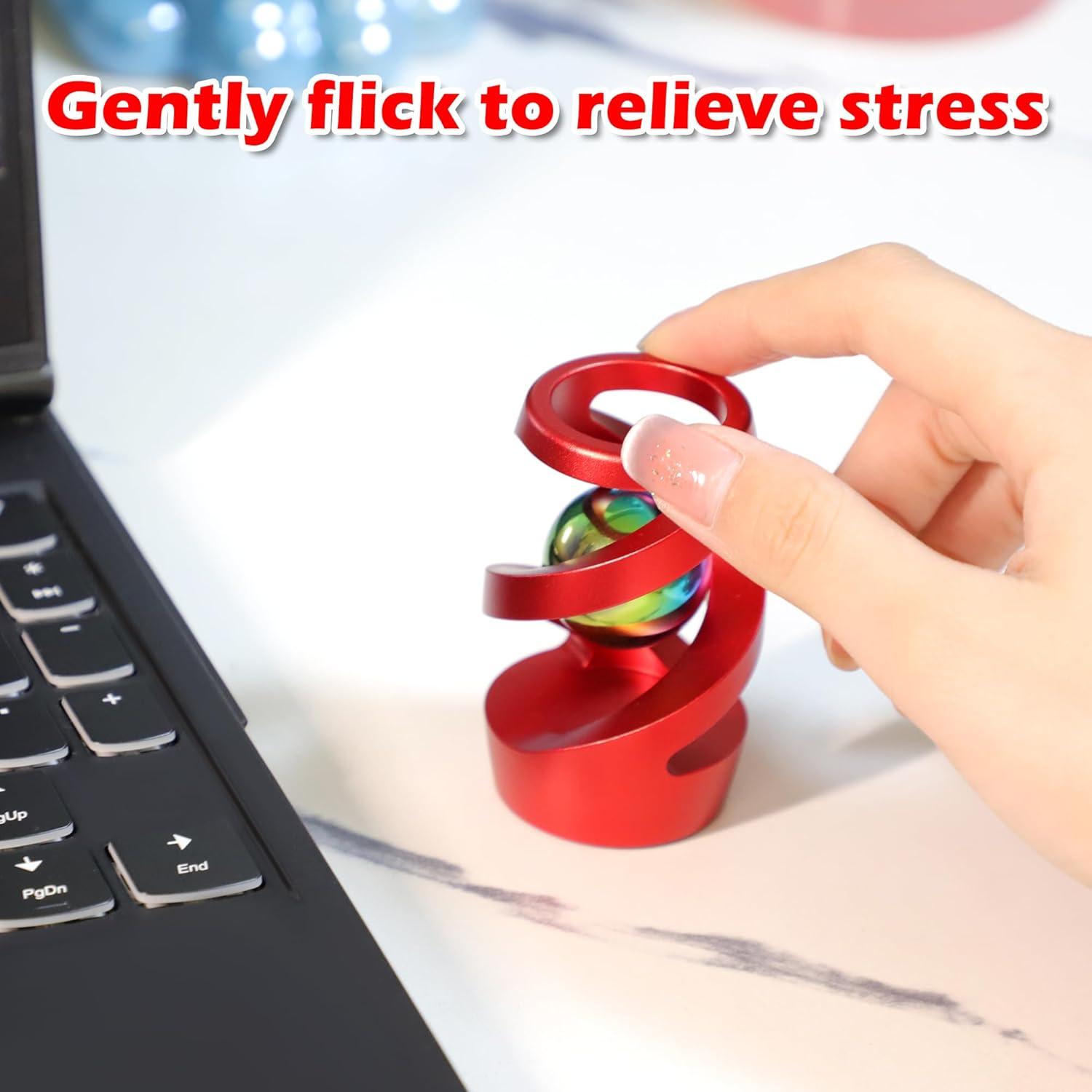 Juguete de escritorio cinético giratorio SAP-01 Rojo 3.99x6.58cm