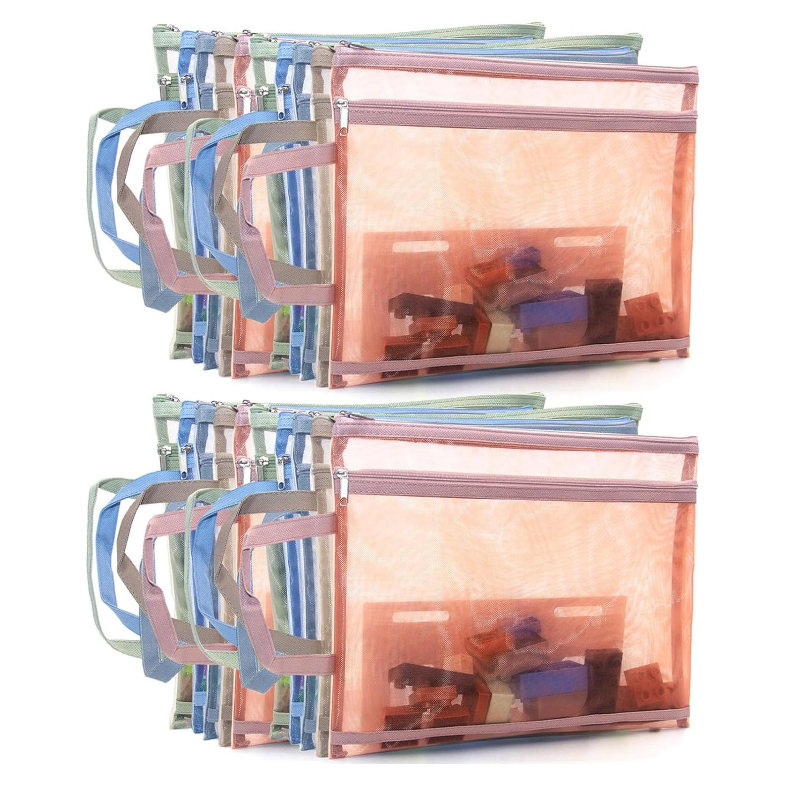 20 Bolsas de Cremallera de Malla ZZFENGKR A4 para Organizar