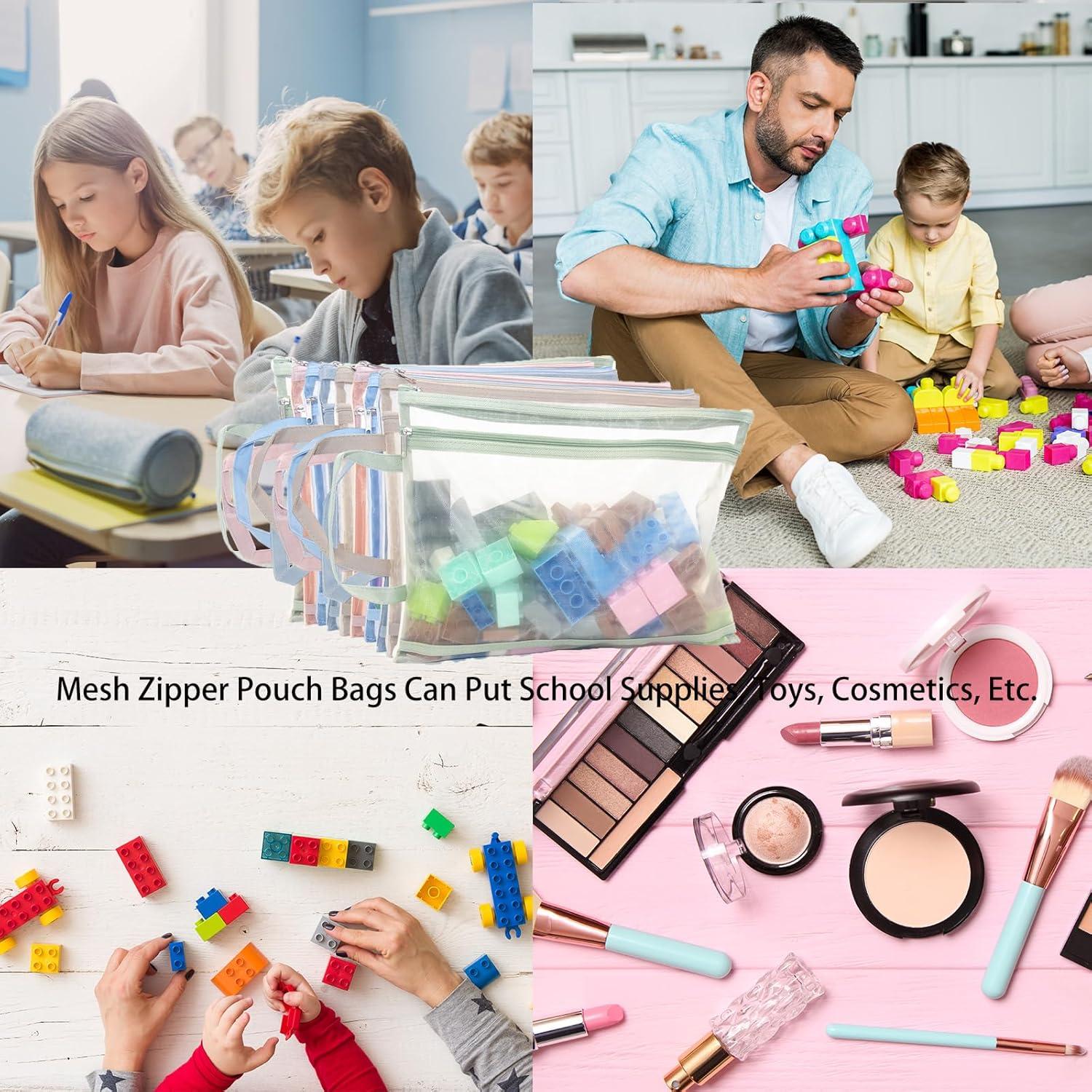 20 Bolsas de Cremallera de Malla ZZFENGKR A4 para Organizar