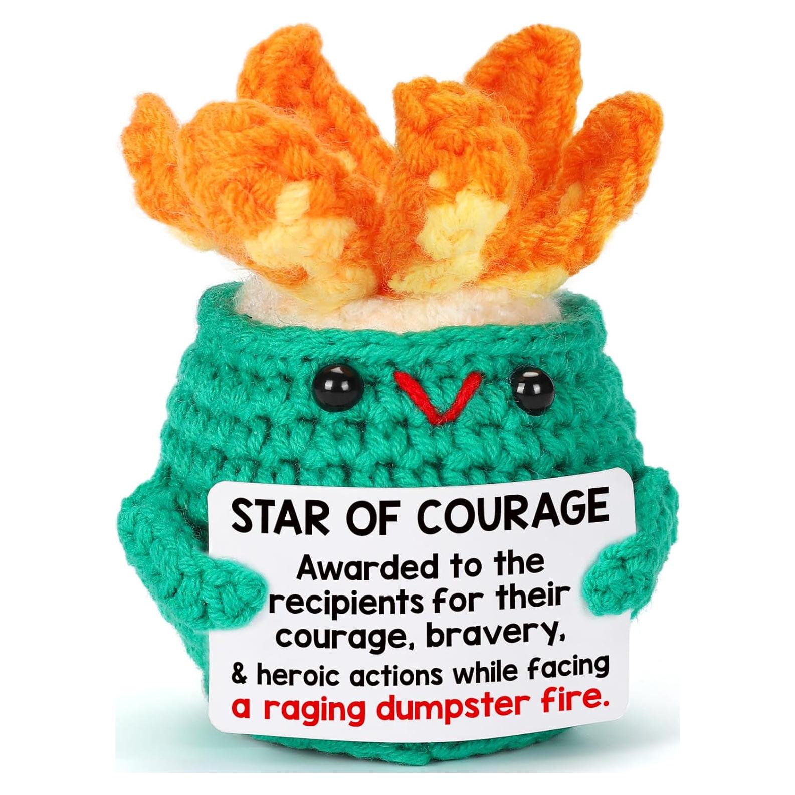 Fuego de Basura de Ganchillo WEYON - Decoración de Oficina Divertida