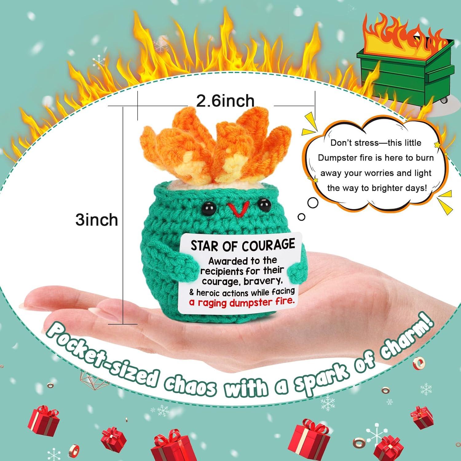 Fuego de Basura de Ganchillo WEYON - Decoración de Oficina Divertida