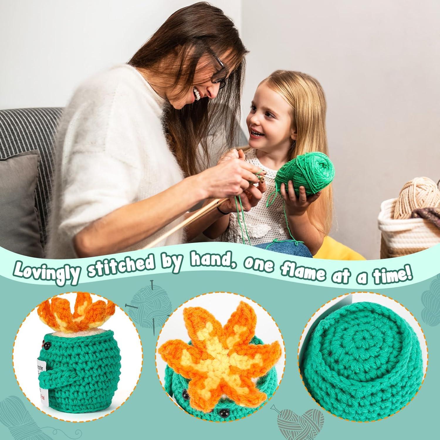 Fuego de Basura de Ganchillo WEYON - Decoración de Oficina Divertida